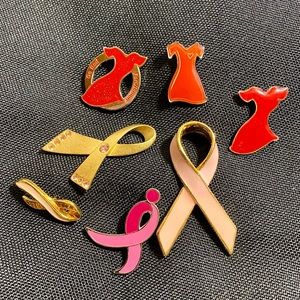 Women's National Breast Cancer and American Heart Association Awareness Pins